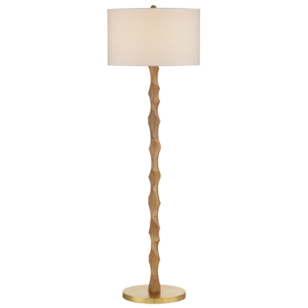 Currey And Company Sunbird Wood Floor Lamp