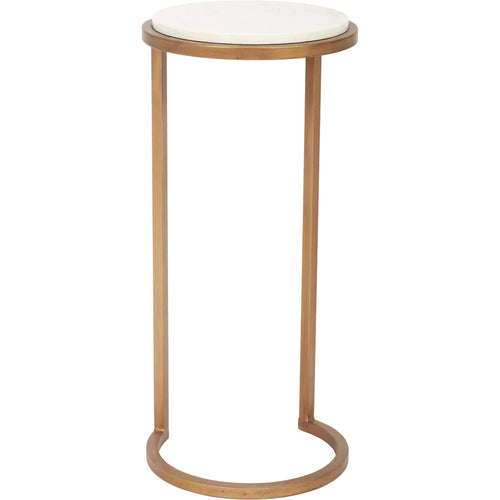 Clements Martini Table in White and Gold