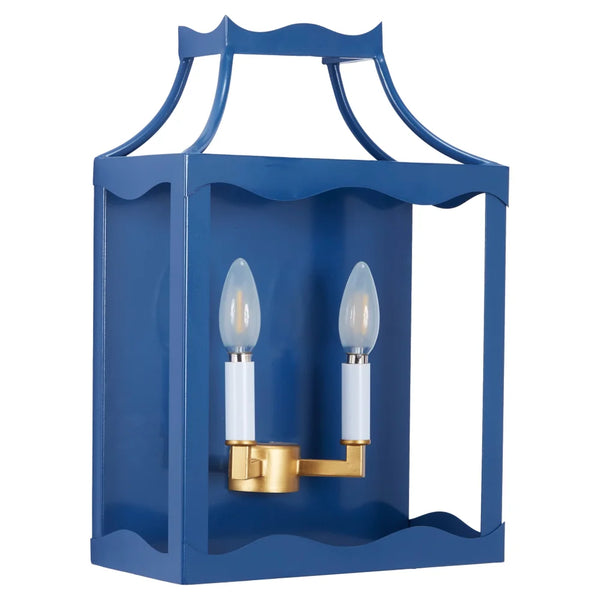 Marin Navy Blue Wall Sconce by Old World Design