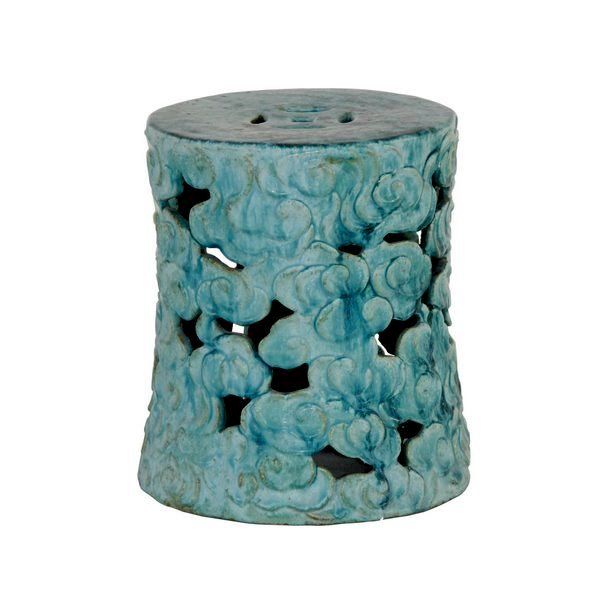 Cloud Garden Stool Turquoise By Legends Of Asia - Ivy Home