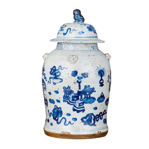 Vintage Temple Jar Symbol Motif Large By Legends Of Asia