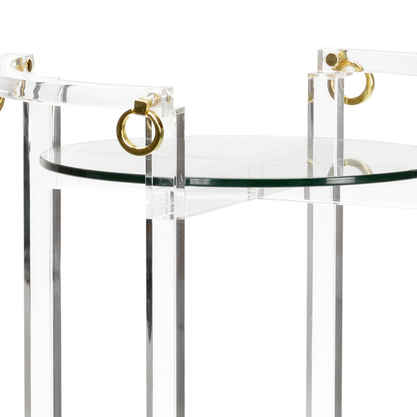 Chelsea House Milton Pedestal Acrylic Table Ivy Home