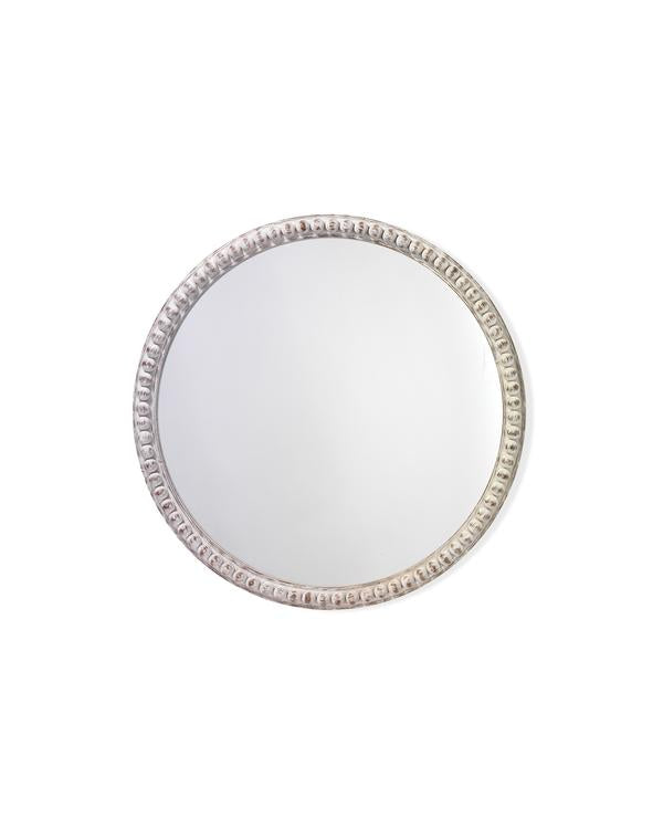 Jamie Young Audrey Beaded Mirror In White Wood