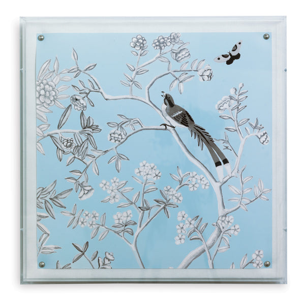 Port 68 Blue Chinoiserie IV Lucite Wall Art