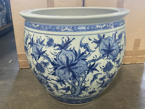 Blue And White Porcelain Peach Dragon And Phoenix Planter By Legends Of Asia