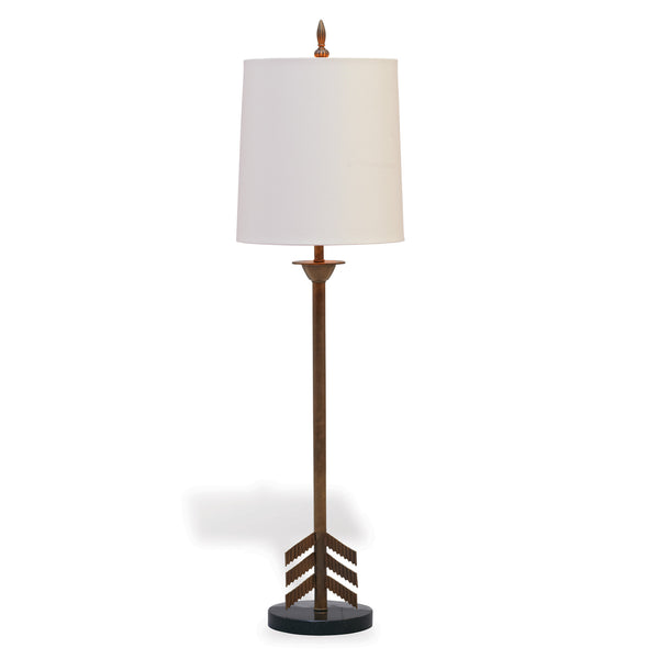 Port 68 Franco Ivory Buffet Lamp, 40"H in Red
