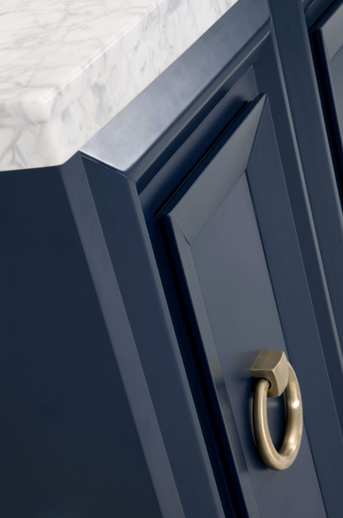 Navy Blue Carrera Sideboard with Brushed Gold Hardware