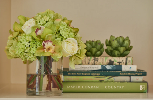 Diane James Hydrangea & Orchid Bouquet in Glass