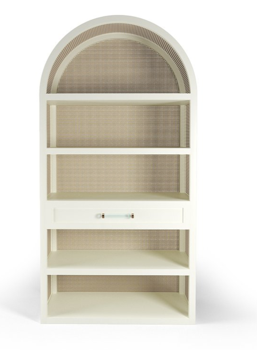 Maggie Cruz Leila Cane Etagere, Black Iron
