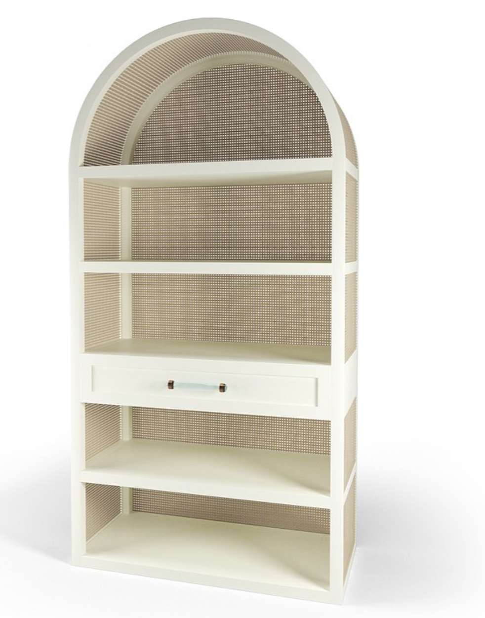 Maggie Cruz Leila Cane Etagere, Black Iron