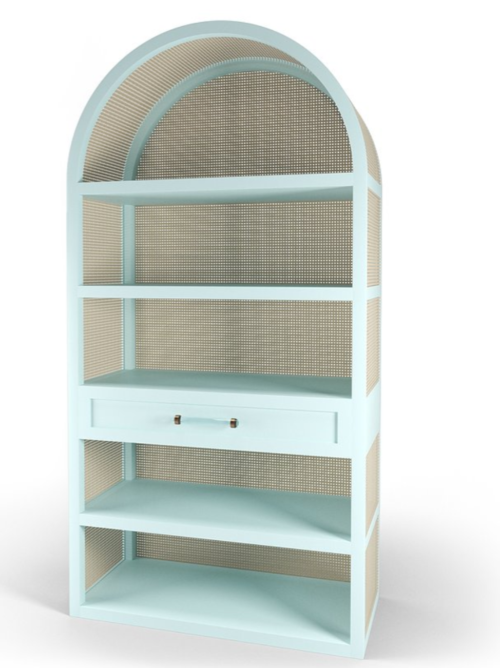 Maggie Cruz Leila Cane Etagere, Black Iron