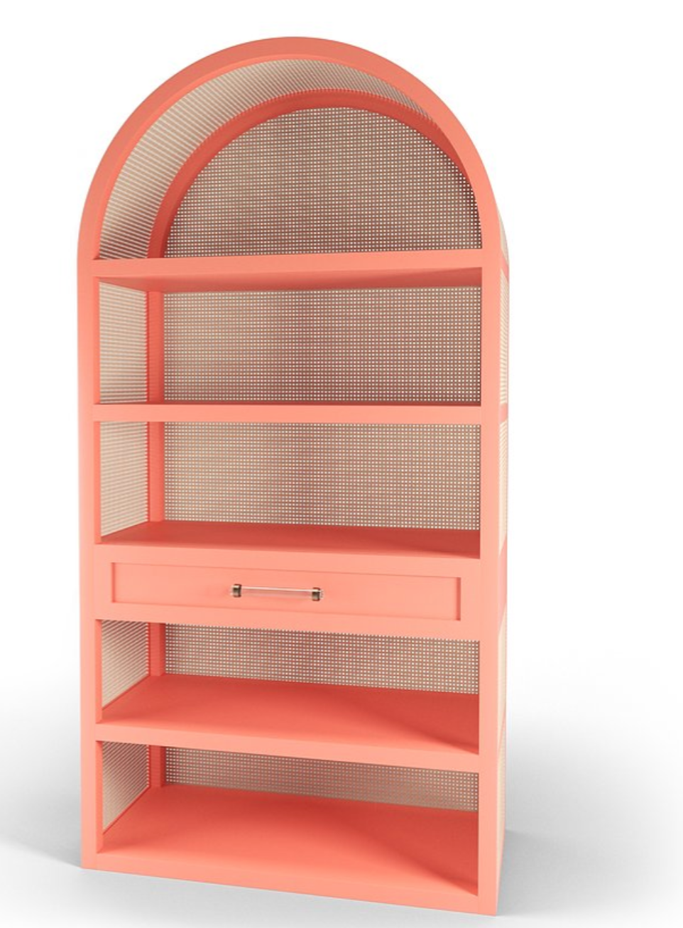 Maggie Cruz Leila Cane Etagere, Black Iron