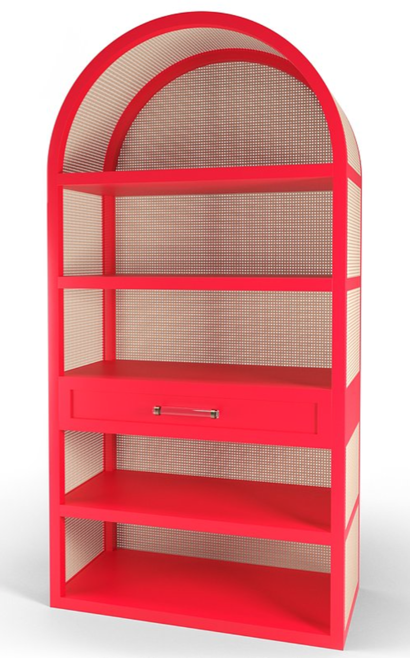 Maggie Cruz Leila Cane Etagere, Black Iron
