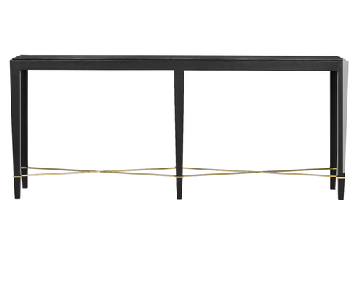 Verona Black Console Table by Currey and Company
