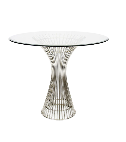 Worlds Away Powell Cafe Table With Glass Top