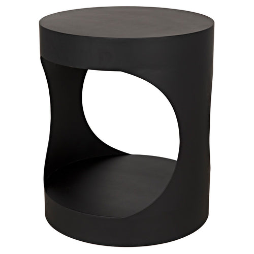 Noir Eclipse Round Side Table