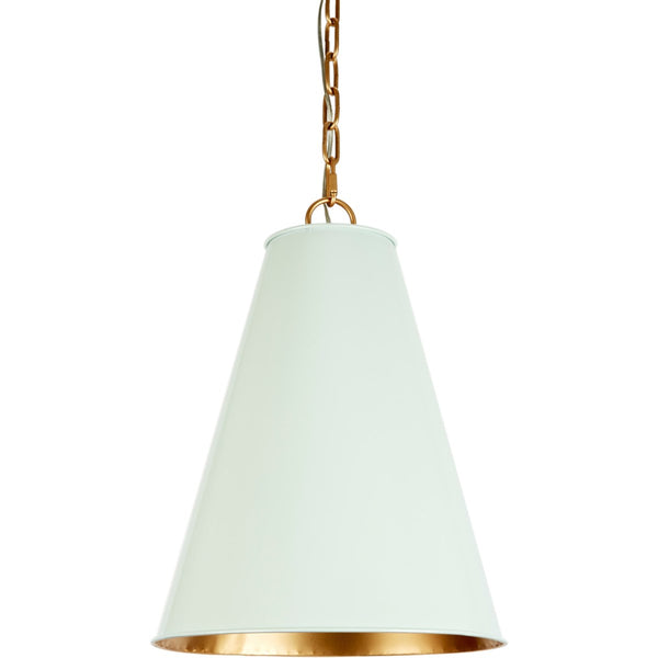 Light Blue Metal Lamp Shade Pendant by Old World Design