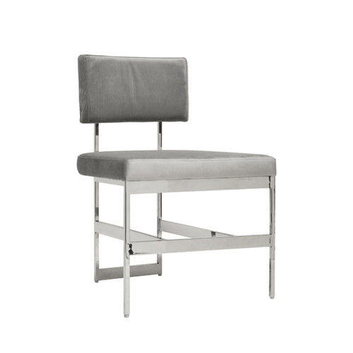 Worlds Away Shaw Dining Chair, Grey