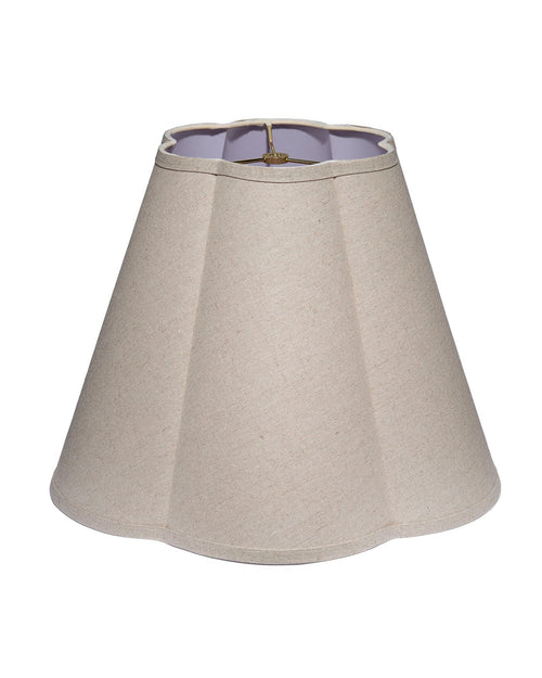 Jamie Young Scalloped Natural Linen Shade, Large