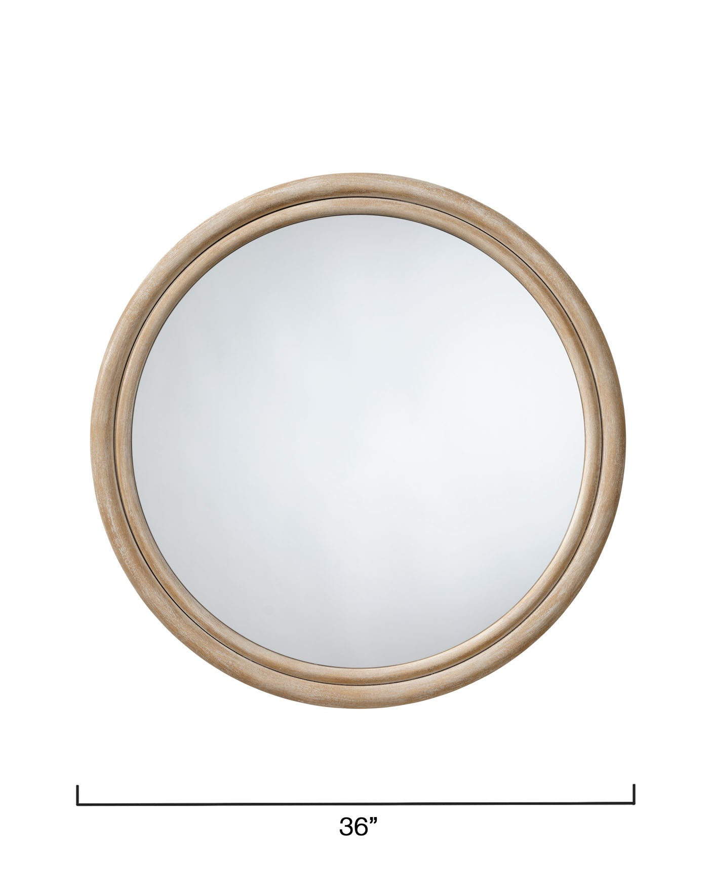 Jamie Young Riley Wood Round Wall Mirror