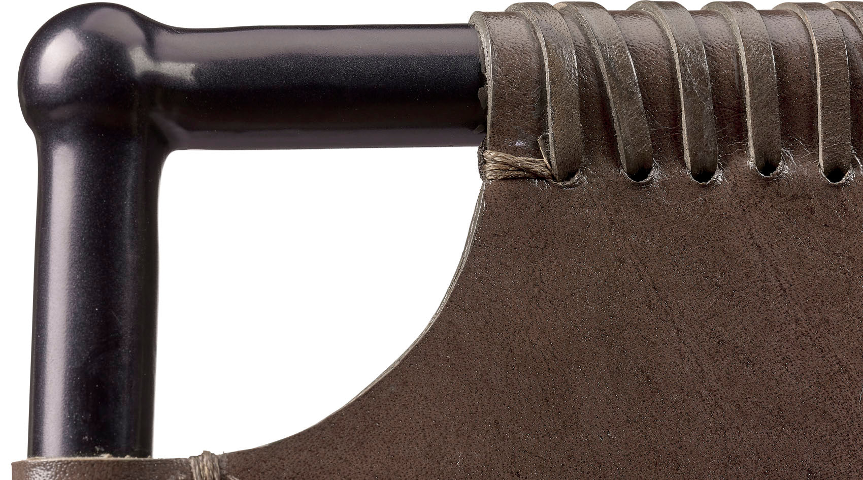 Jamie Young Asher Leather Counter Stool, Grey