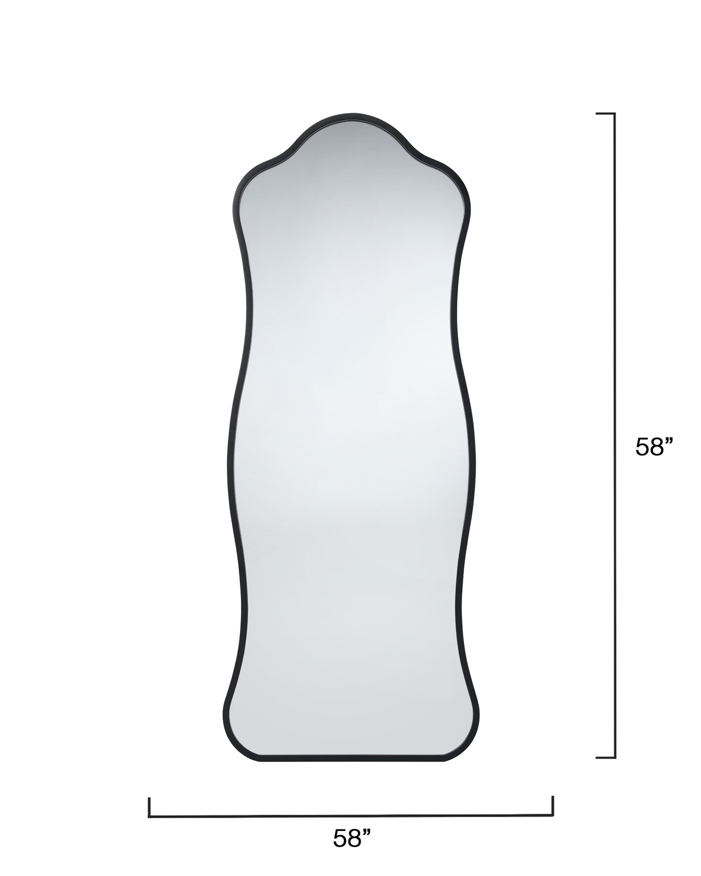 Aurora Wavy Iron Floor Mirror Lifestyle by JY