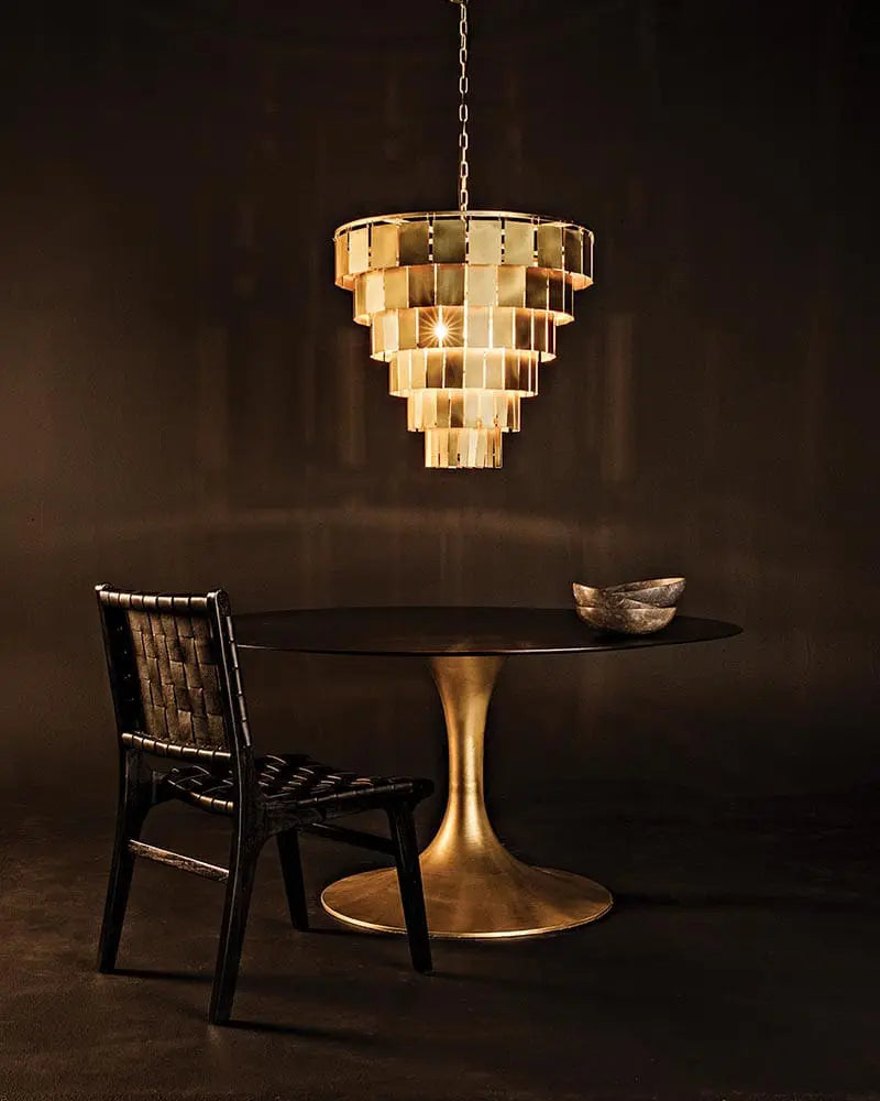 Noir Dede Dining Chair, Leather, Black