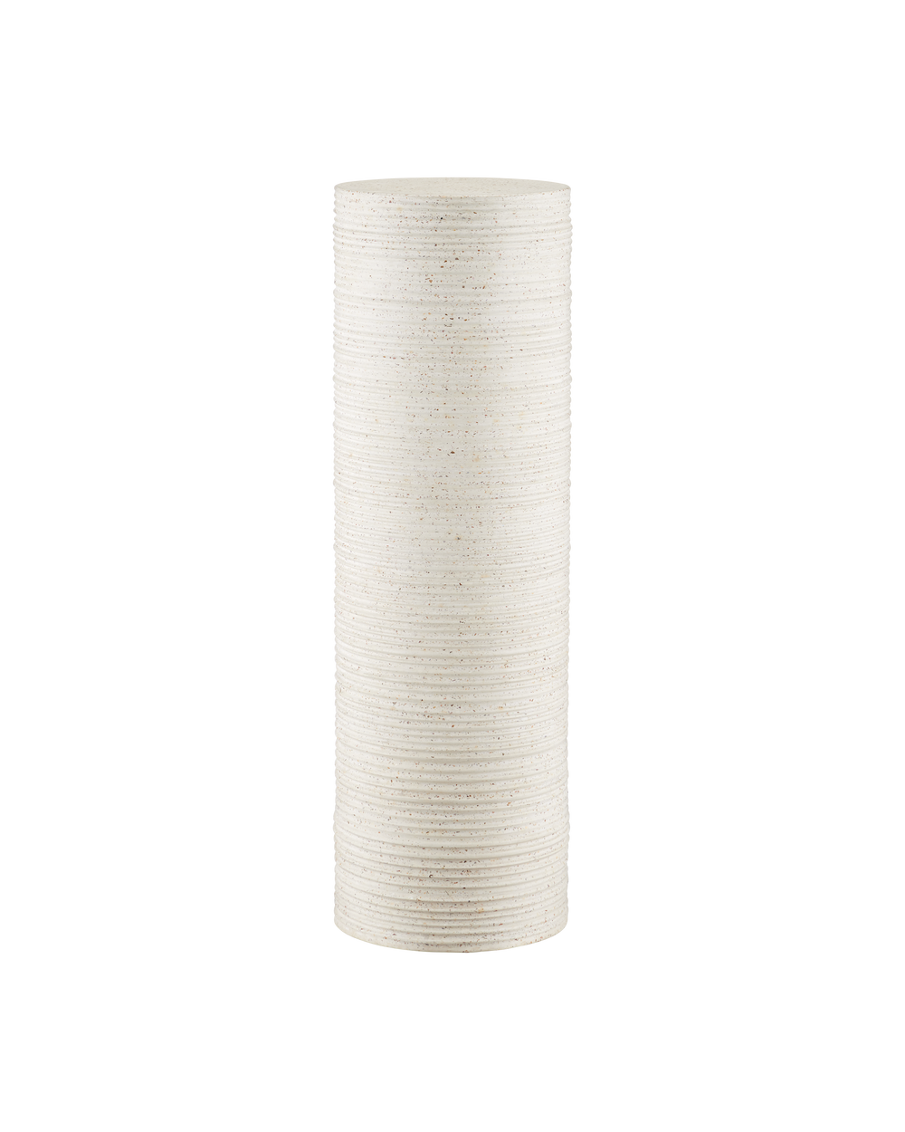 Currey & Company Cresta Large Ivory Terrazzo Pedestal