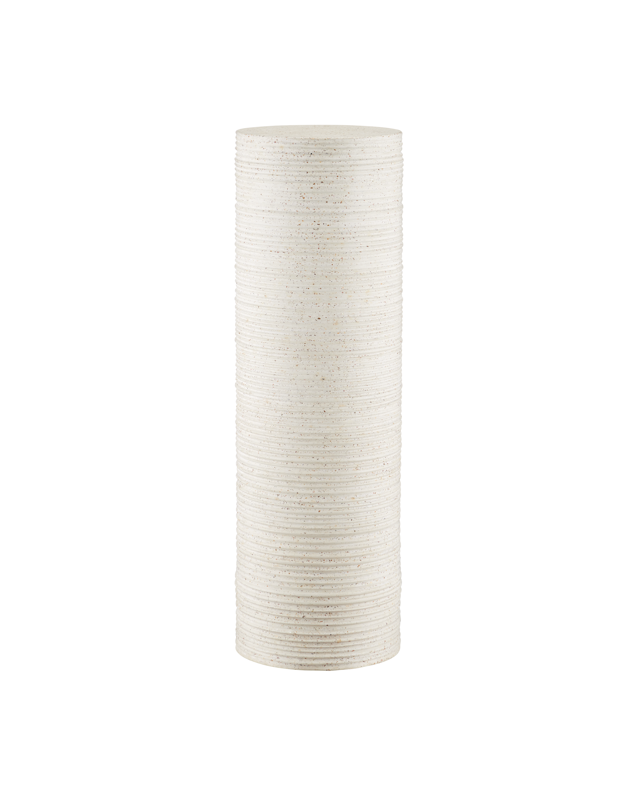 Currey & Company Cresta Large Ivory Terrazzo Pedestal