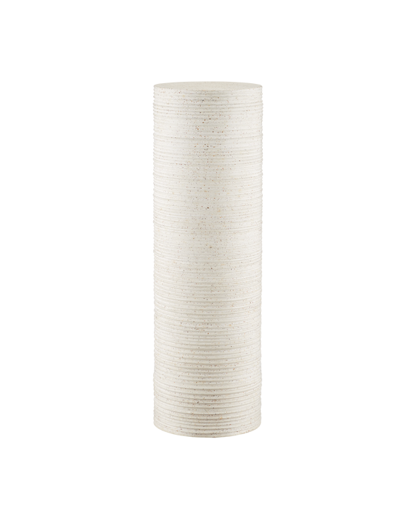 Currey & Company Cresta Large Ivory Terrazzo Pedestal