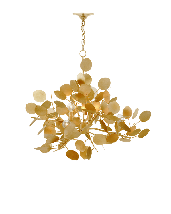 Currey And Company Lunaria Large Gold Chandelier