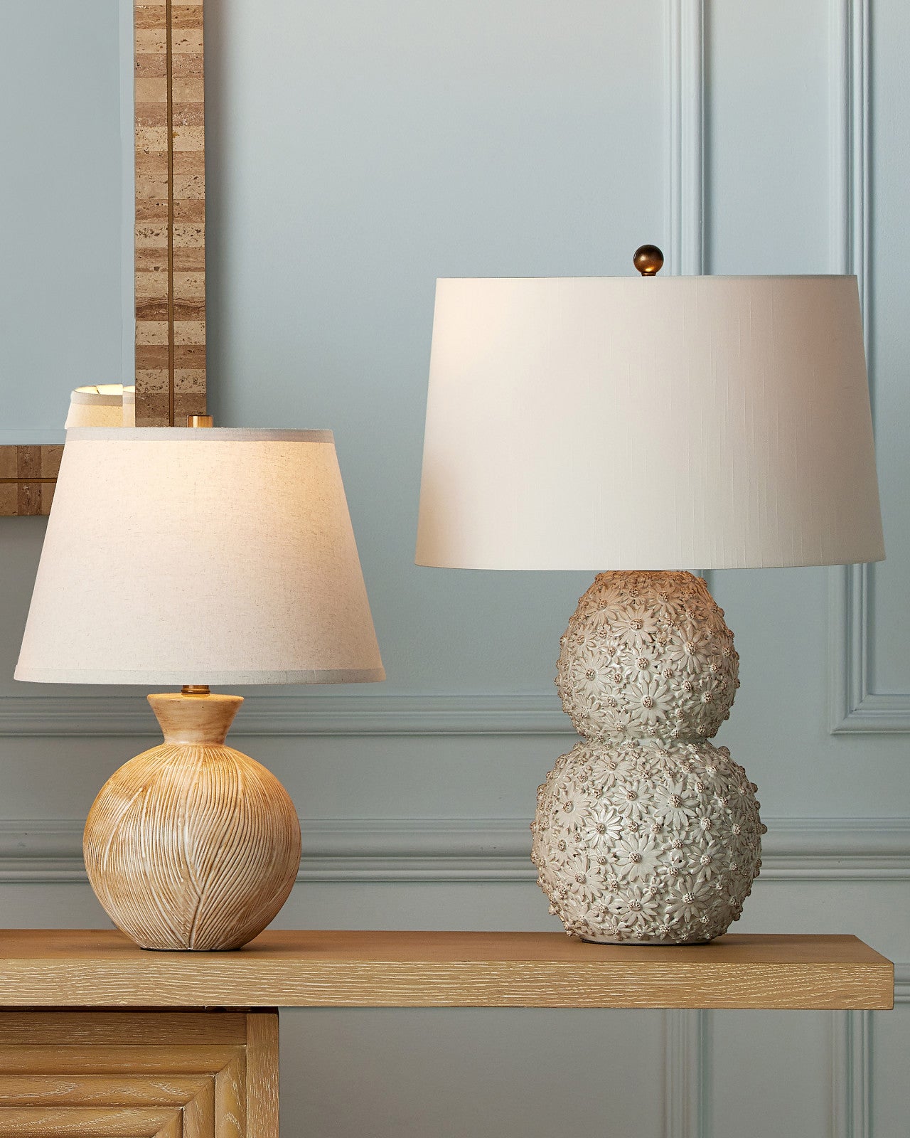 Currey & Company Jessamine White Ceramic Table Lamp