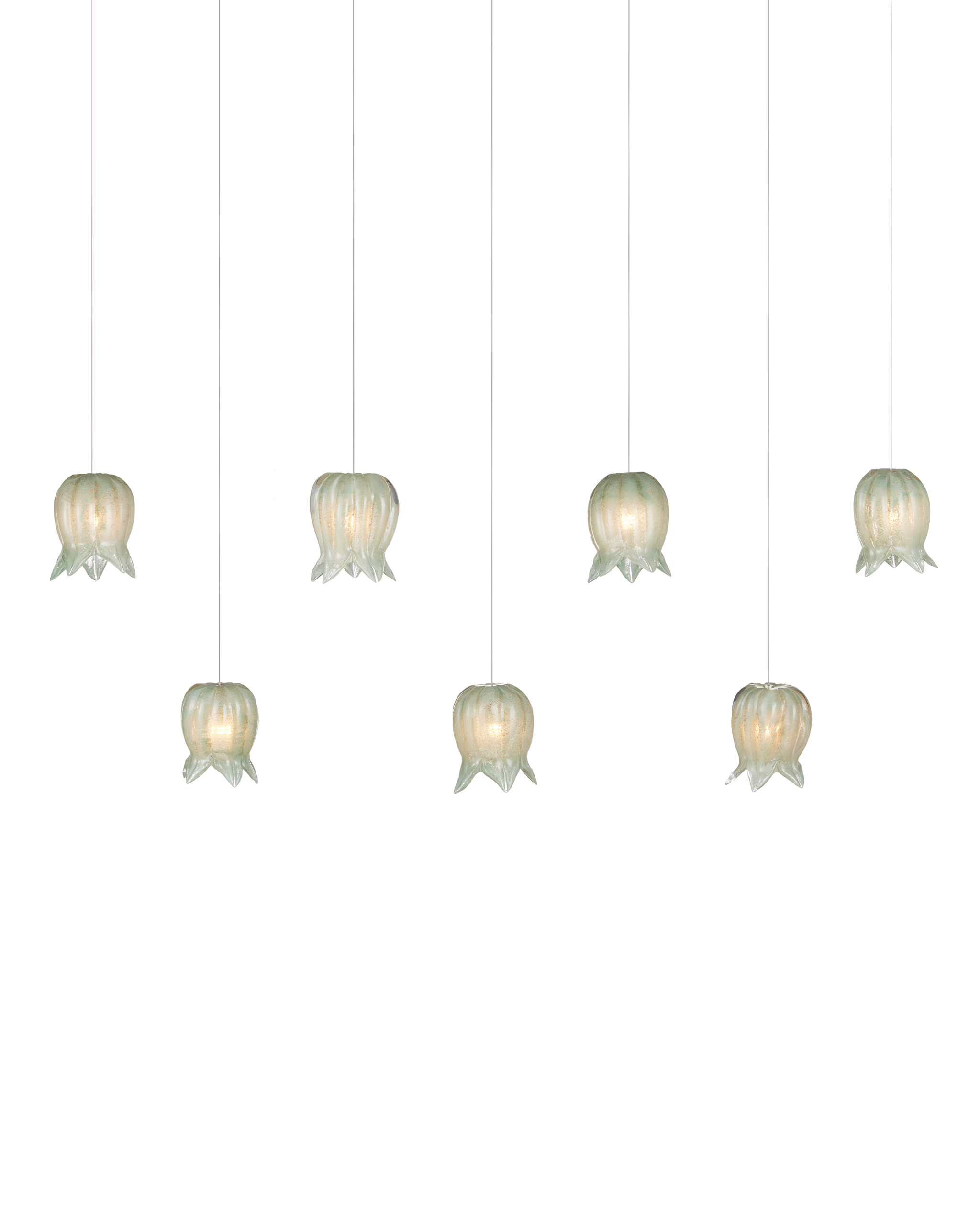 Currey And Company Polpo 7 Light Linear Multi Drop Pendant