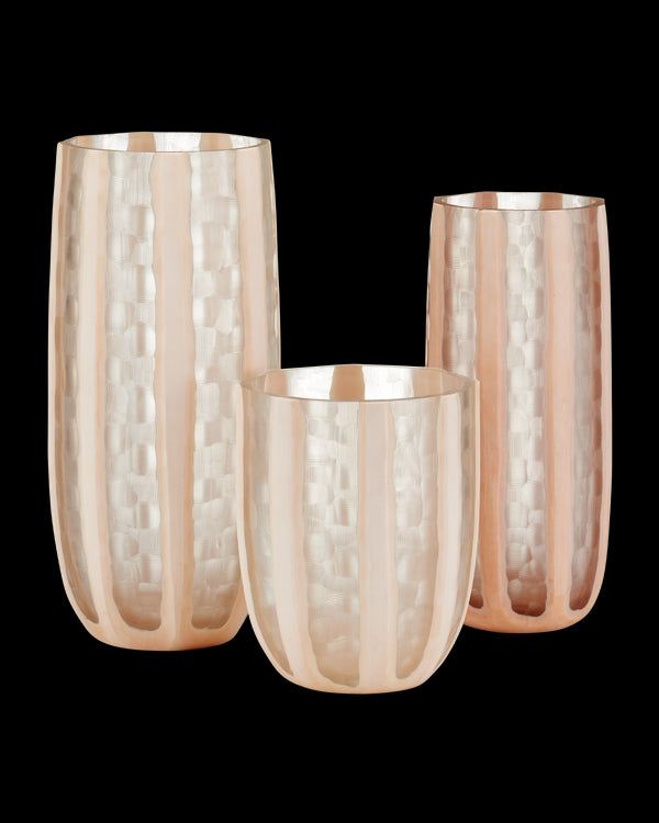 Currey & Company Merletto Glass Vase Set Of 3
