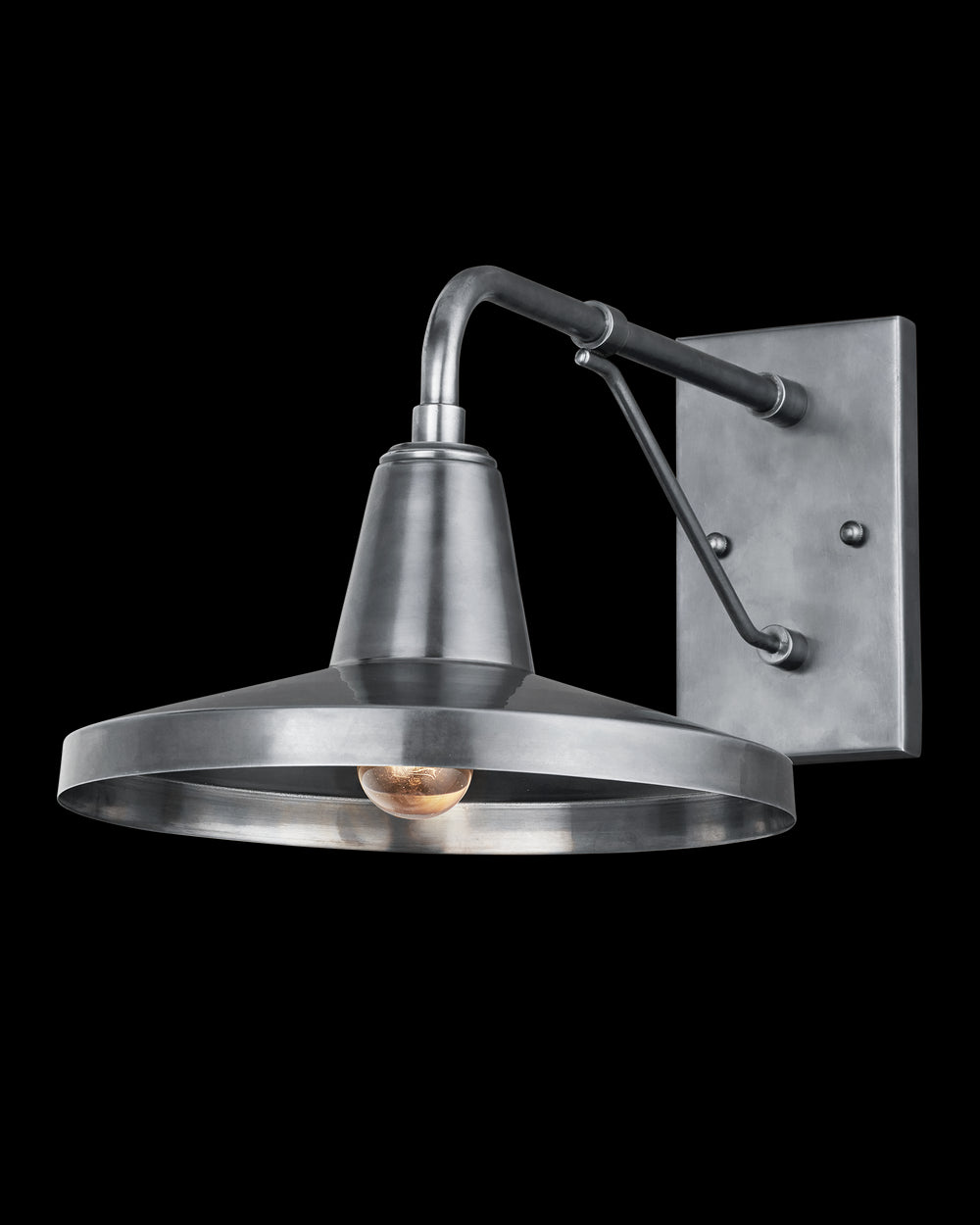 Currey & Company Mariner Silver Outdoor Wall Sconce