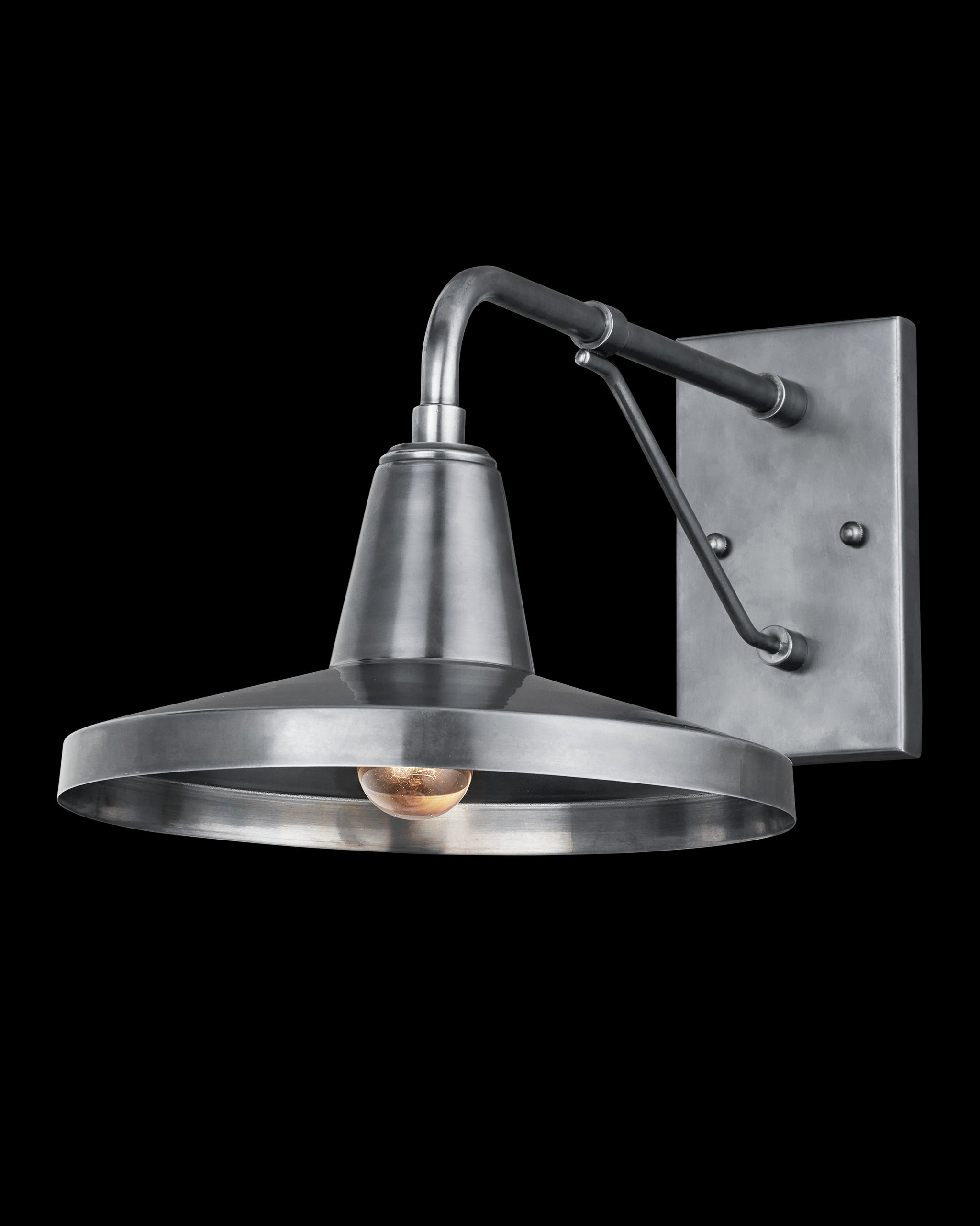 Currey & Company Mariner Silver Outdoor Wall Sconce