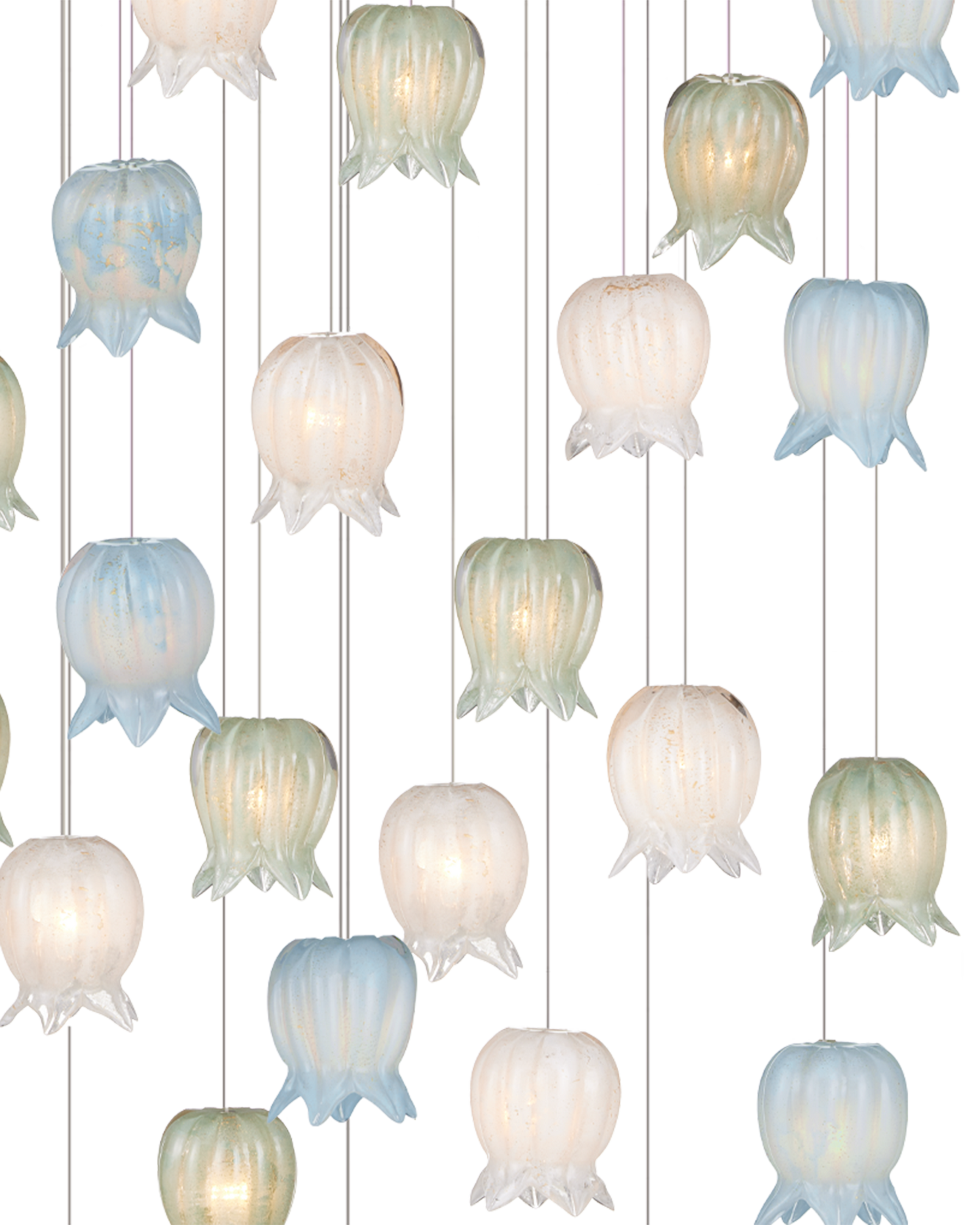 Currey And Company Polpo 36 Light Round Multi Drop Pendant