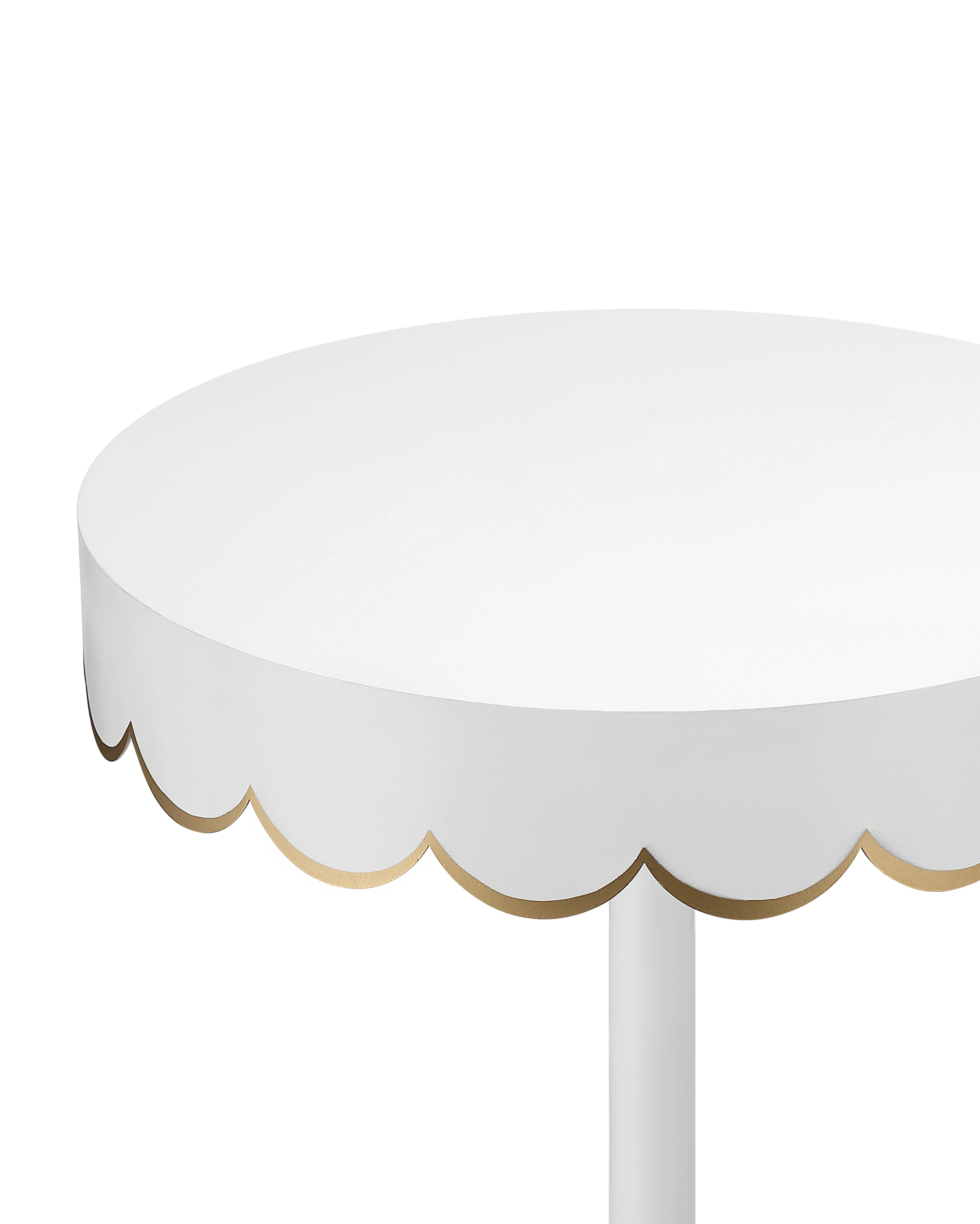 Currey & Company Enid White Accent Table