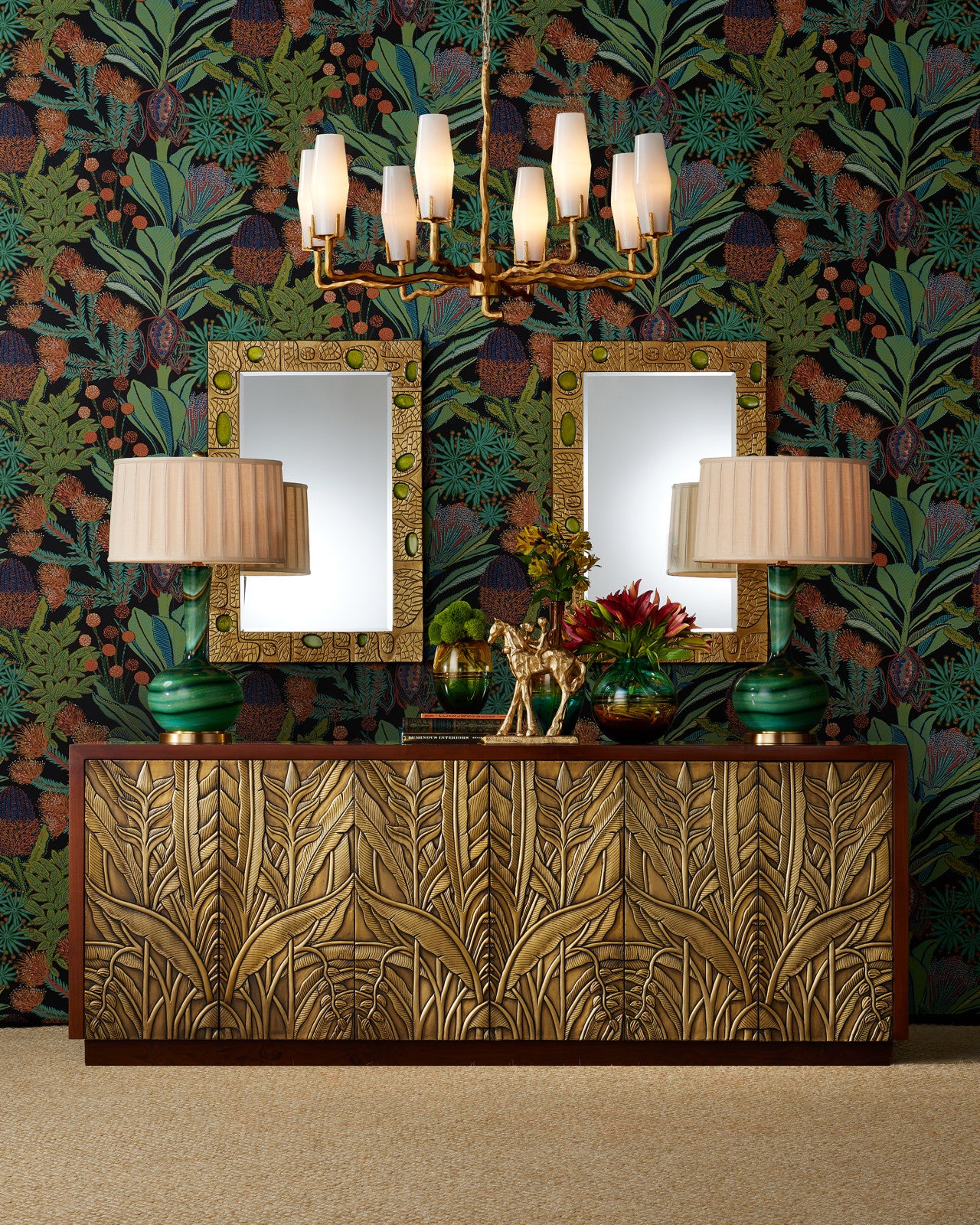 Currey & Company 36" Mathilda 8 Light Chandelier