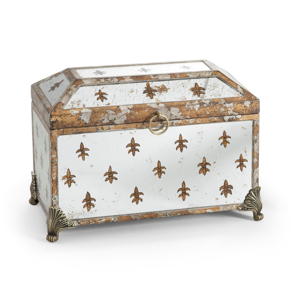 Chelsea House Fleur De Lis Mirrored Box