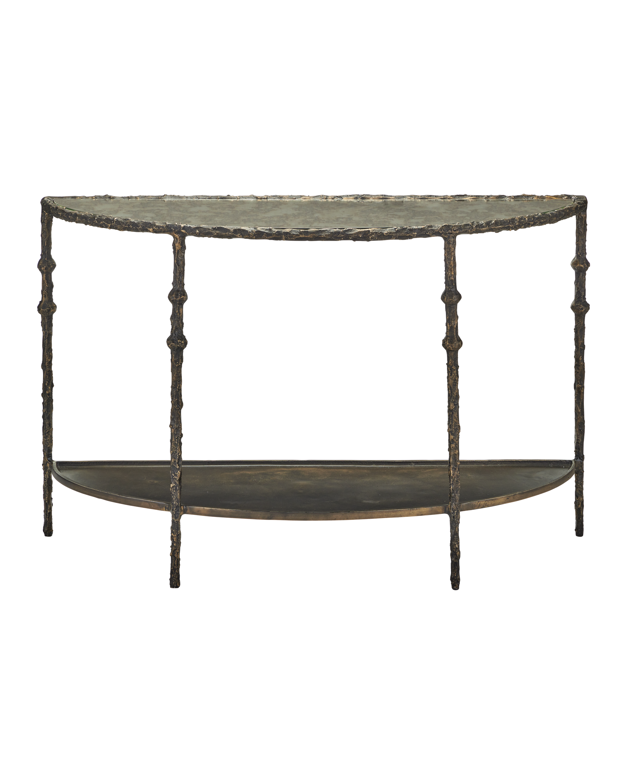 Currey & Company Spalzato Demi Lune Console Table