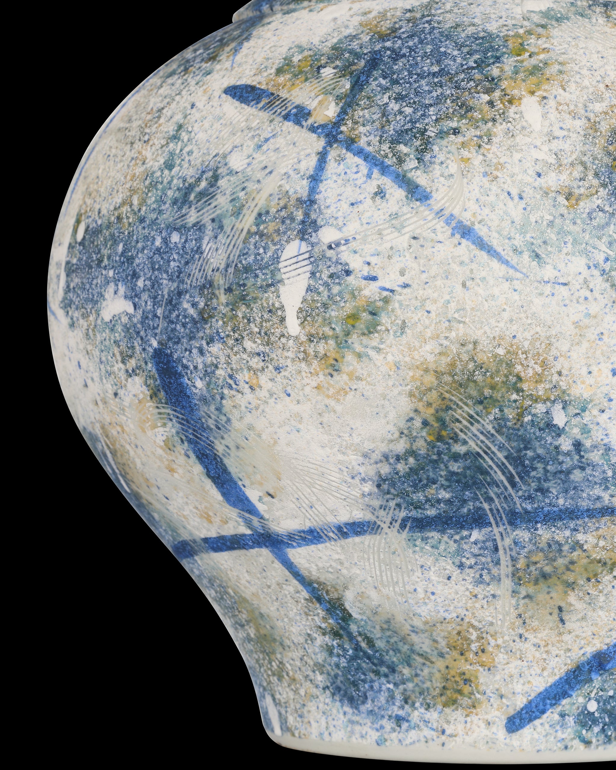 Currey & Company Jackson Blue & White Vase