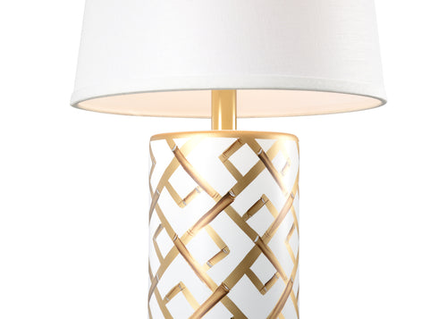 Chelsea House Bamboo Squares Lamp Gold