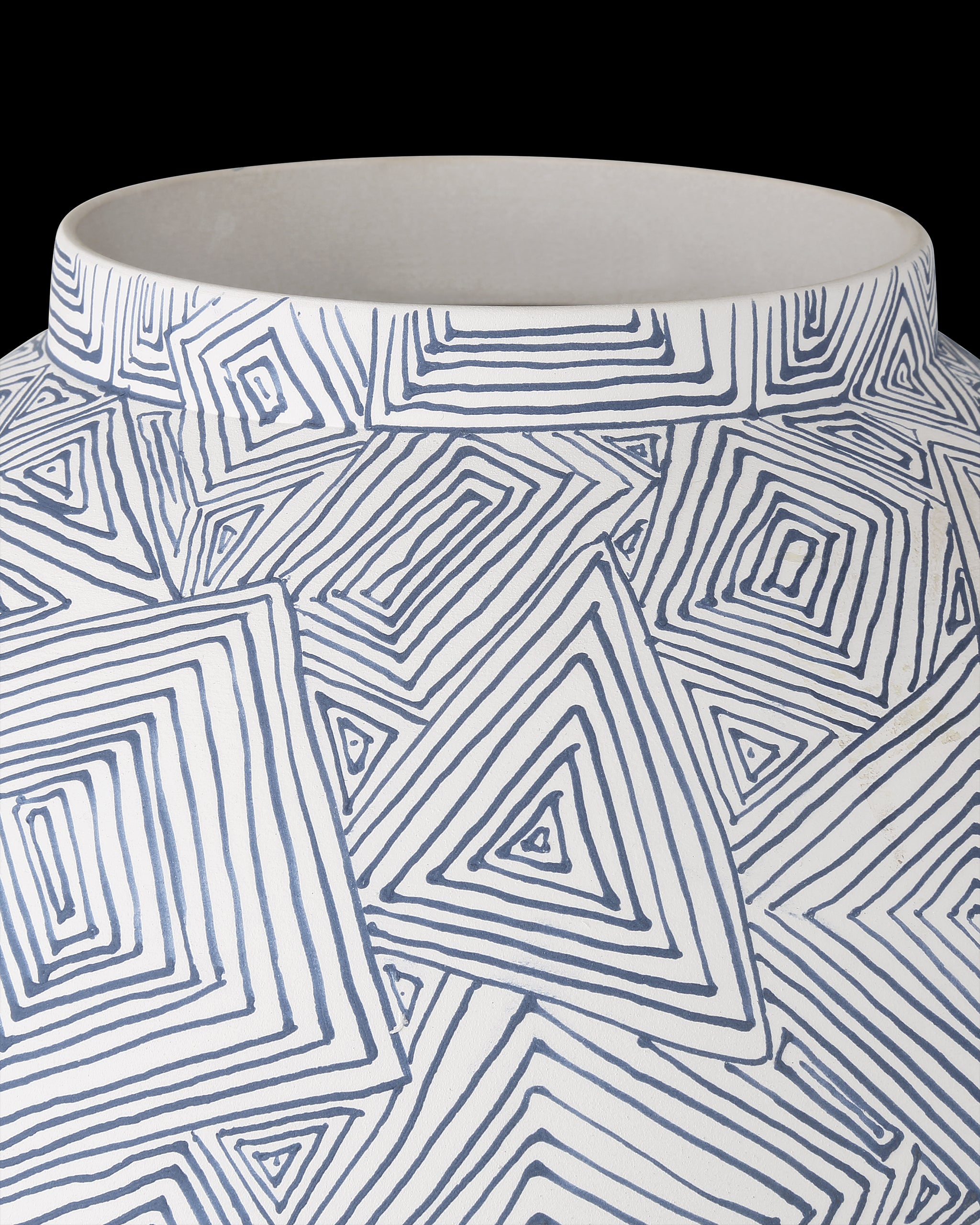 Currey & Company Blue Zag Medium Vase