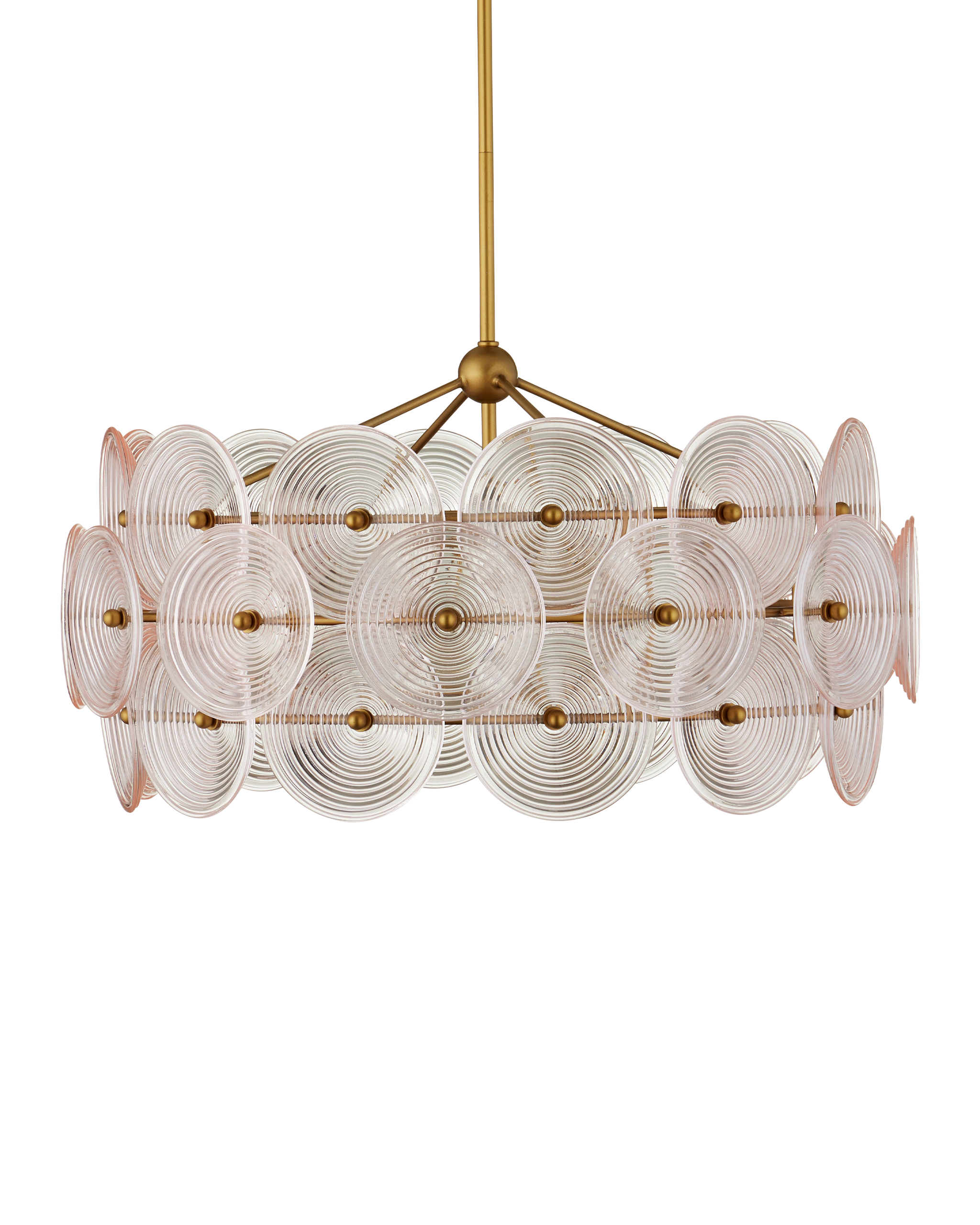Currey And Company Whirlwind Medium Pink Chandelier