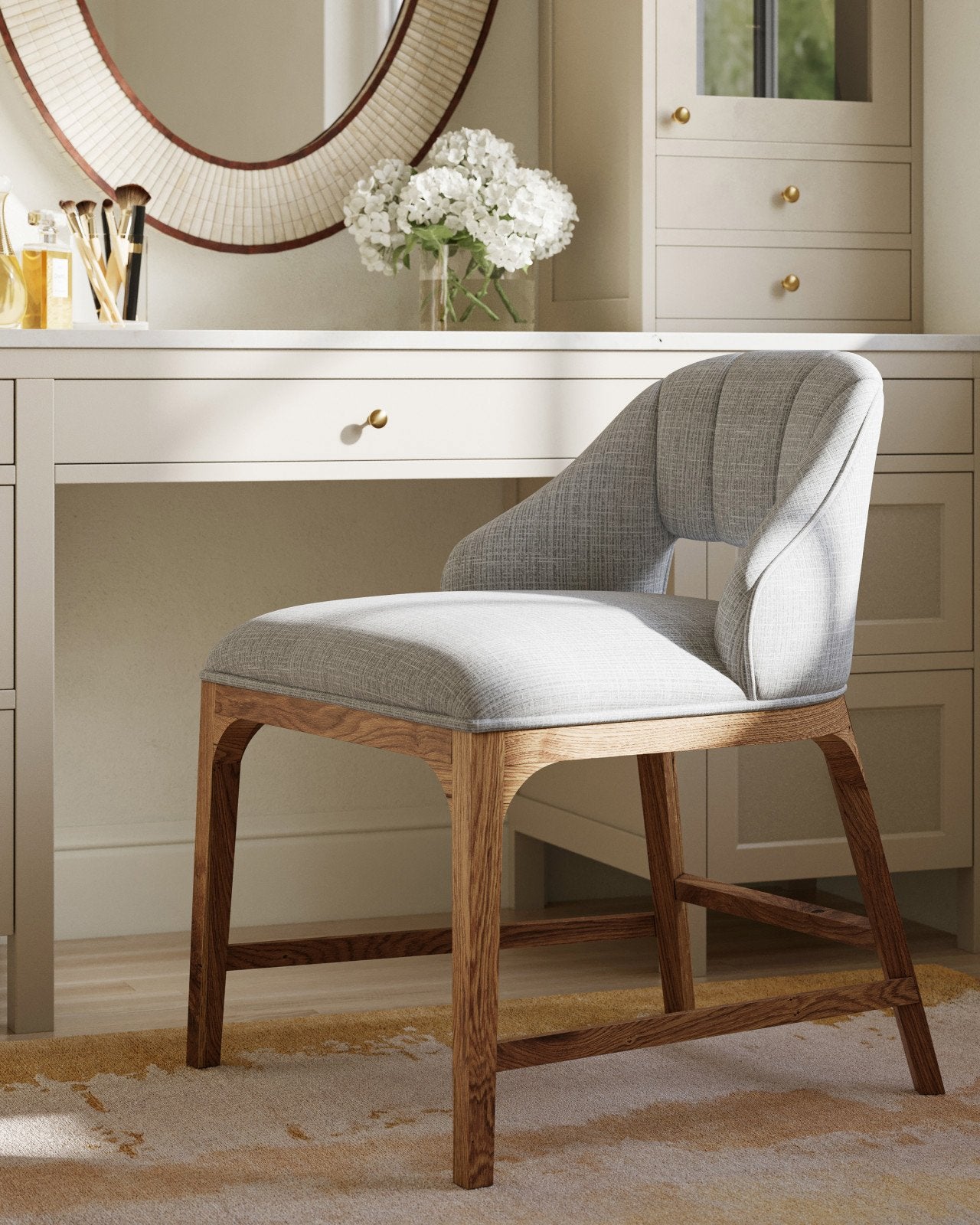 Currey And Company Inga 19" Wide Morel Brown Oak Chair