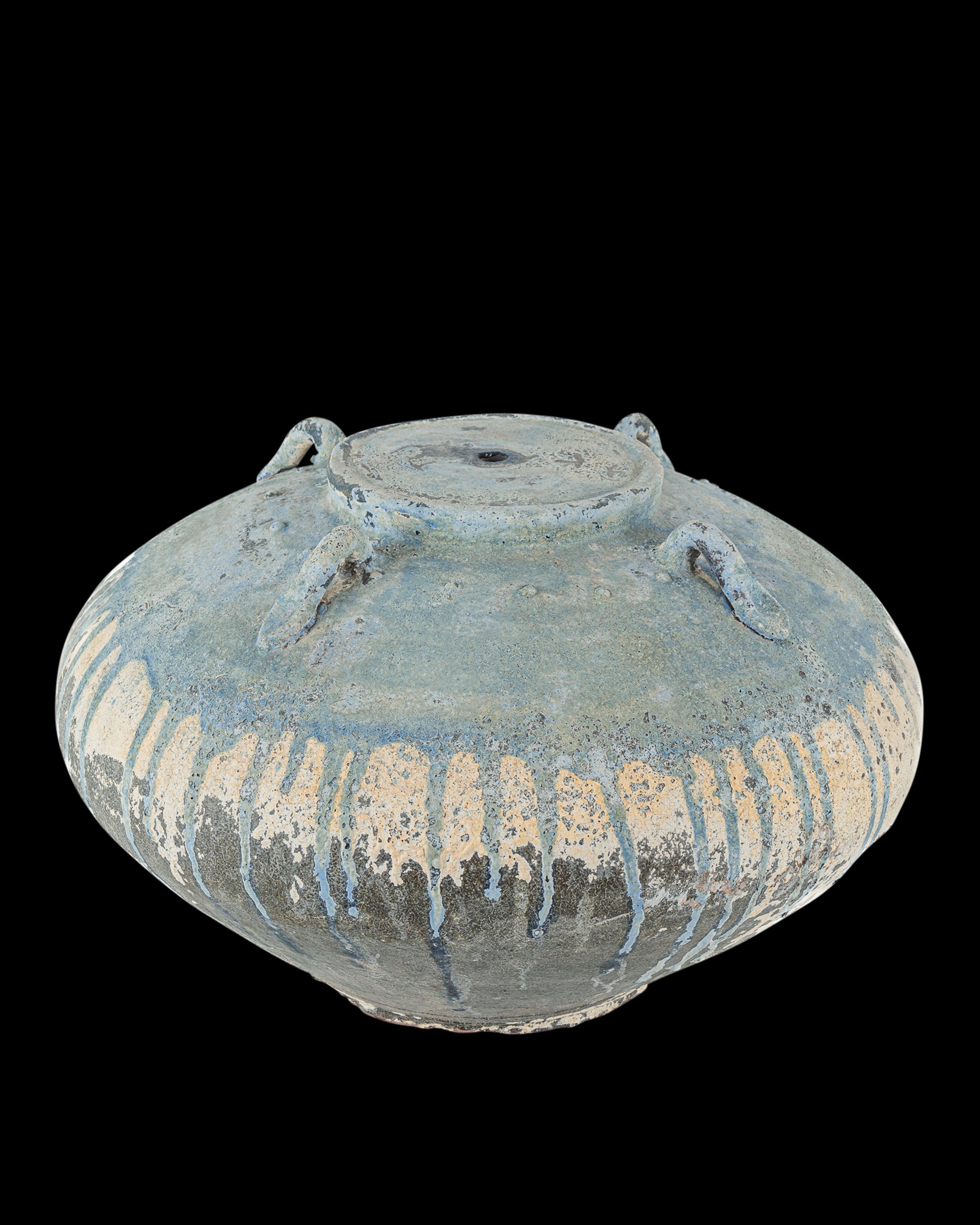 Currey & Company Catania Antique Blue Drip Table Lamp