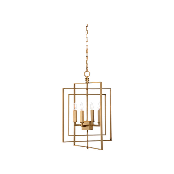 Chelsea House Lisa Kahn Cube Chandelier Gold (Sm)