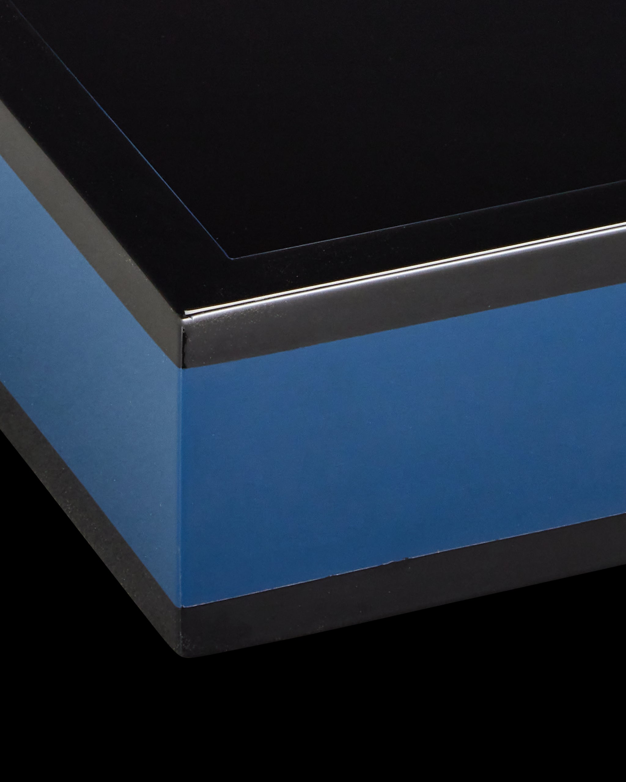 Currey & Company Navy Lacquer Tray Set Of 2