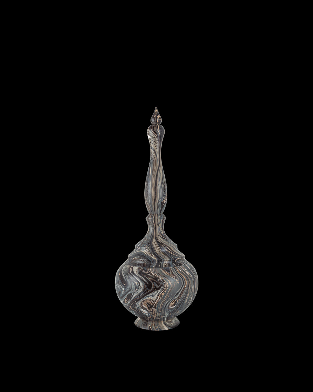 Currey & Company Marbleized Short Turret Box